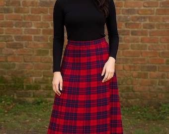 Skotsk lång plisserad tartanmaxikjol för kvinnor - Highland Ladies specialdesignad rutig tartanmaxi finns i 54+ tartaner