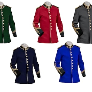 British Zulu War Jacket Red and Various Color Vintage Officers Tunic Circa jacket For Men & Women 1879 British Anglo Jacket