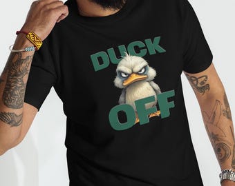 Duck Off Funny Duck Shirt Men’s Cotton Heavyweight Tee