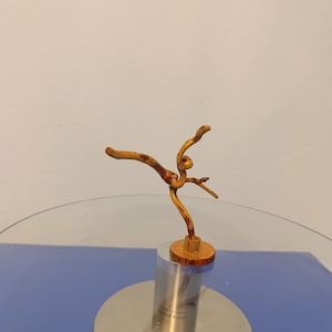 Elegant Wooden Dancer Sculpture, Abstract Natural Root Figure, Handmade Ballerina, Sculpture from Natural Wood, Minimalist Art Decor