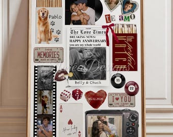 Couple Matchbox Poster Template, Personalized Anniversary Gift, Editable Valentines Matchbook, Birthday Gift for Him/Her, Last Minute Gift