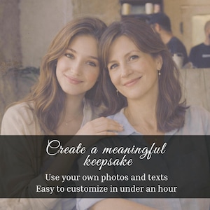 Sjabloon voor een moedermagazine, gepersonaliseerd cadeau voor mama, bewerkbaar Canva-magazine, cadeau voor Moederdag, verjaardag en Kerstmis, aandenken aan het gezin afbeelding 7