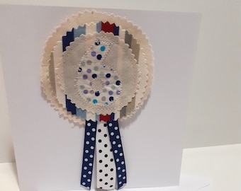 6th Birthday Card Rosette Badge