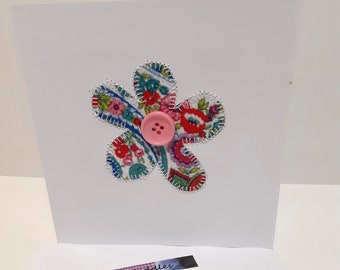 Flower Greeting Card Handmade Floral