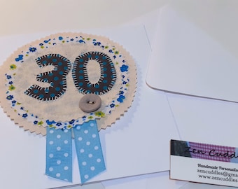 30th Birthday Card Badge