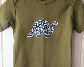 Organic Khaki Dinosaur Top