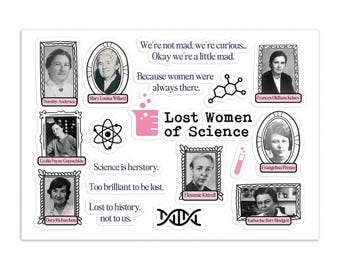 Lost Women of Science sticker sheet