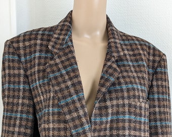 Vintage YVES SAINT LAURENT Men's Plaid Wool Sport Jacket