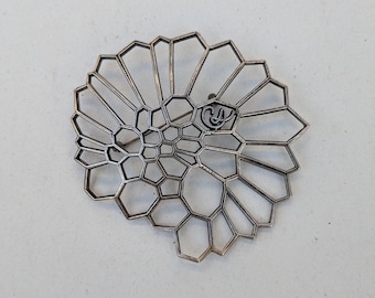 Vintage CHRISTIAN LACROIX Openwork Flower Brooch