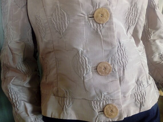 90s Armani Short Jacket in Pale Pink Silk  Evenin… - image 5