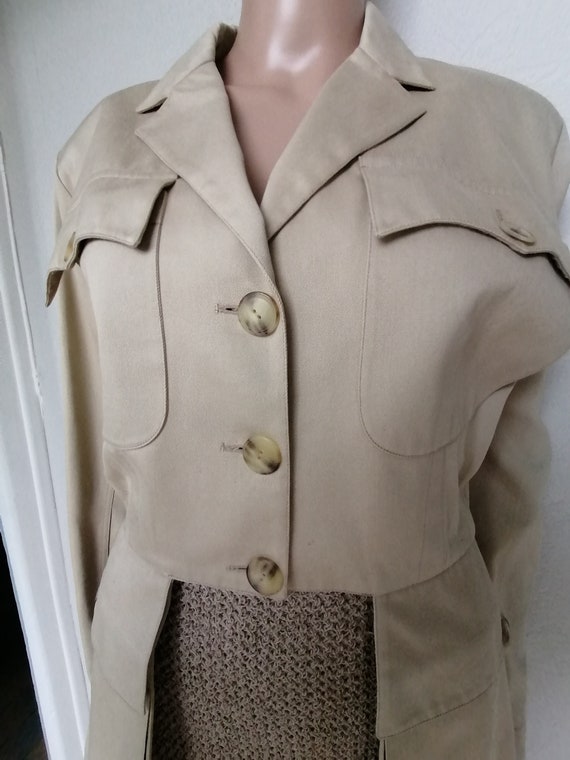 80s AZZEDINE ALAÏA  Saharan Jacket  Rare Beige Sa… - image 8