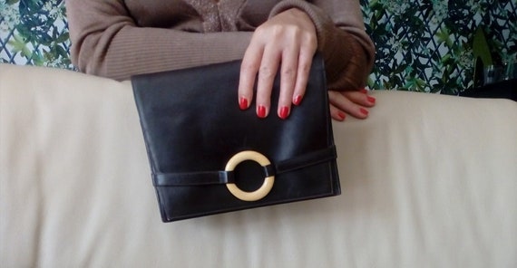 Vintage CHRISTIAN DIOR Chocolate Leather Bag Dio