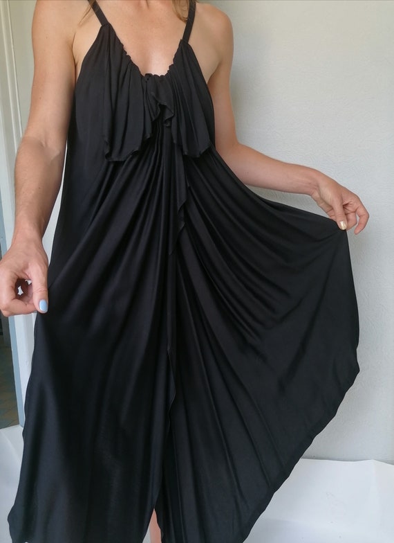 90s YOHJI YAMAMOTO Backless and Sleeveless Black Dress - Etsy