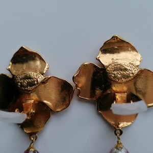 Vintage Yves Saint Laurent Rive Gauche Dangle Earrings By Robert Goossens YSL Venetian Glass Pearl Drop Earrings image 9