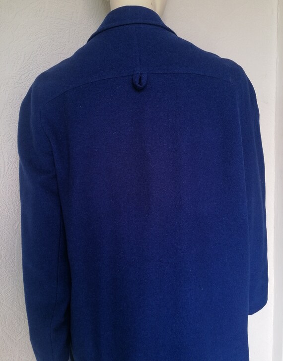 Vintage Cashmere And Wool Cobalt Blue Coat  Danie… - image 3