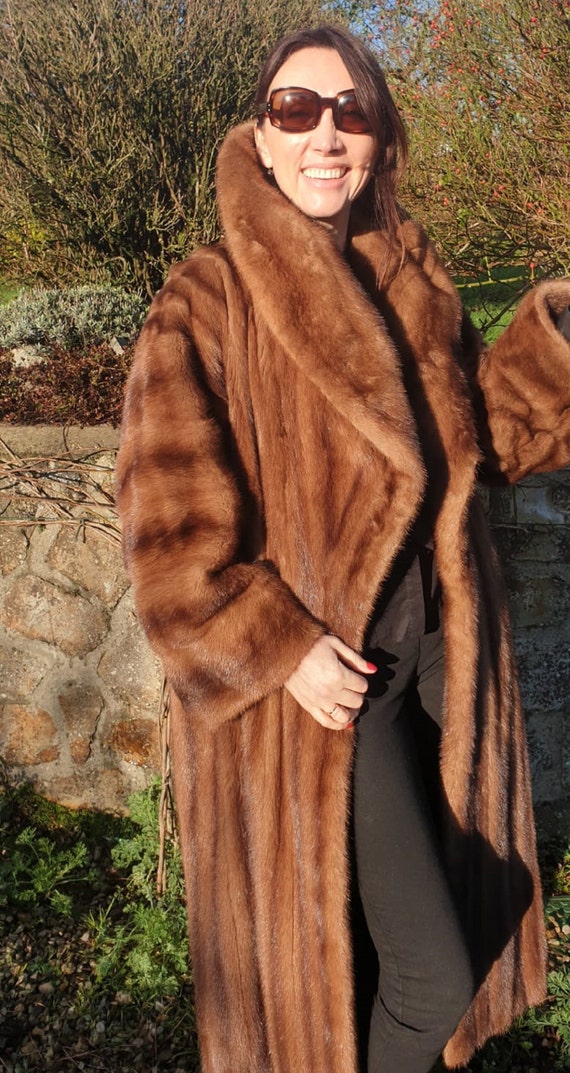 90s Fur Coat CHRISTIAN DIOR Long Mink Coat Dio