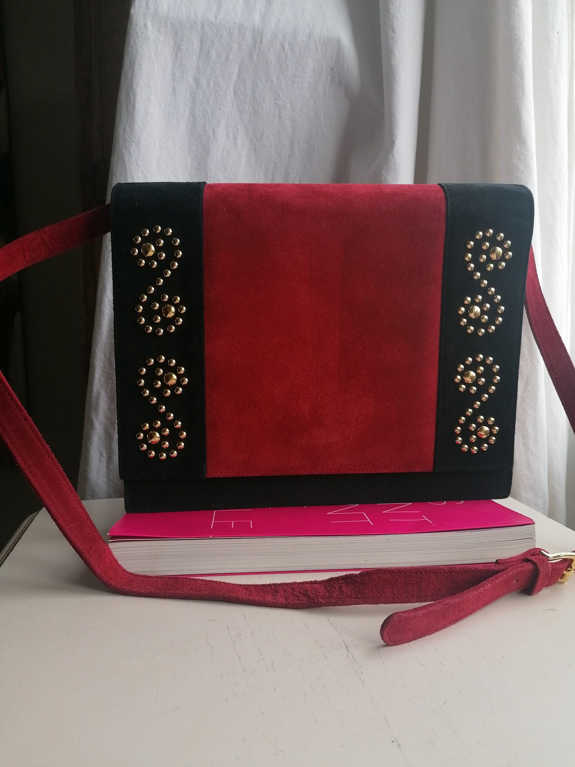 Vintage Yves Saint Laurent Shoulder Suede Bag YSL Arabesque - Etsy