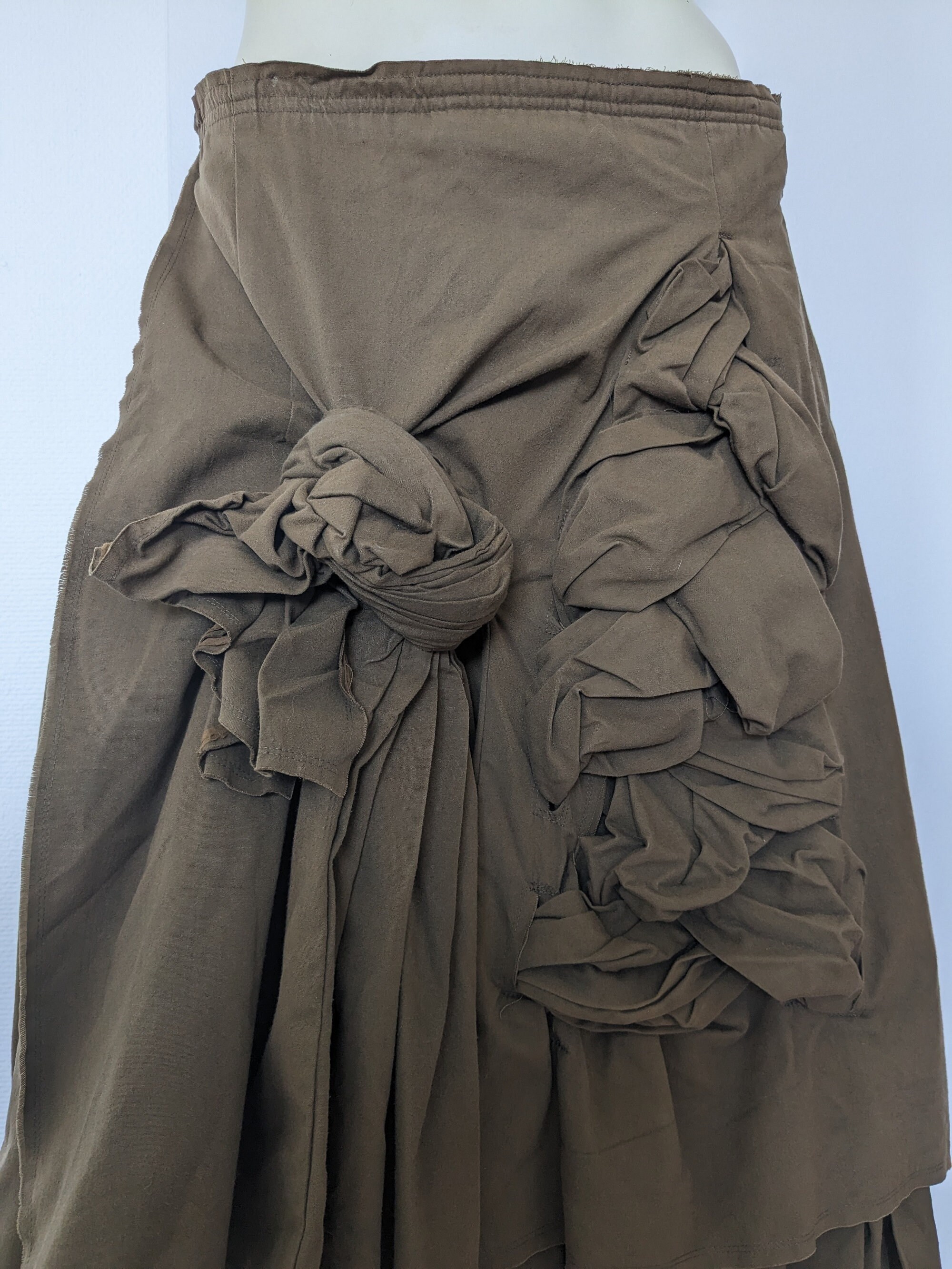Year 2002 - Comme Des Garçons Khaki Asymmetrical Skirt Year 2002 - Comme Des Garçons Khaki Asymmetrical Skirt