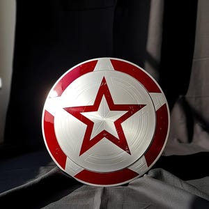 Réplica del escudo del Capitán América personalizado: accesorio de cosplay de Marvel de metal imagen 3