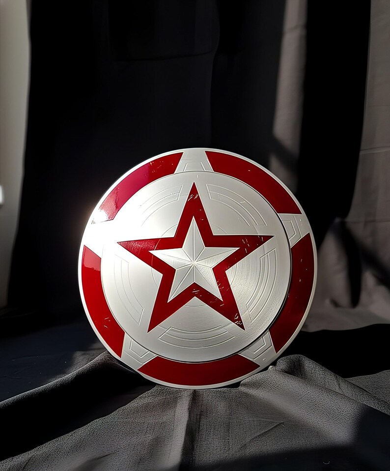 Réplica del escudo del Capitán América personalizado: accesorio de cosplay de Marvel de metal imagen 3