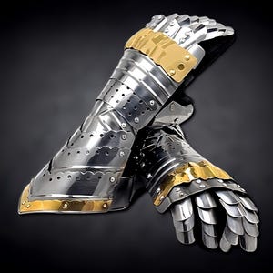 16 Gauge Steel Mittelalter Armstulpen: Renaissance Jahrmarkt, LARP, Cosplay