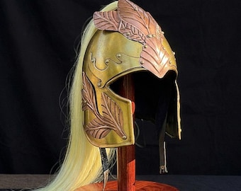 Personalized Steel Greek Warrior Helmet | Handmade Historical Armor Replica Display