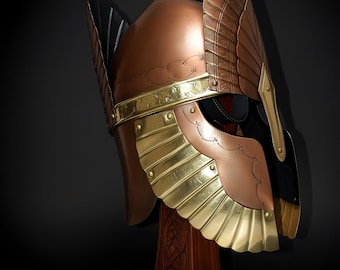 Personalized Handmade Winged Steel Helmet: Medieval Cosplay Costume Headpiece