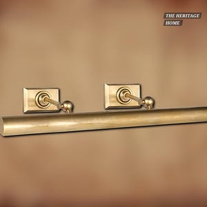 Brass Picture Light Wall Sconce - Vintage Art Light Fixture - Adjustable Gallery Light - Mid Century Modern Lamp - Wall Mounted Lighting