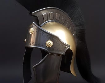 Personalized Handmade Mild Steel Roman Gladiator Helmet: Cosplay, LARP Armor