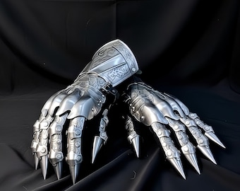 Guanteletes personalizados con garras de dragón medievales: Armadura gótica vikinga, cosplay y LARP.