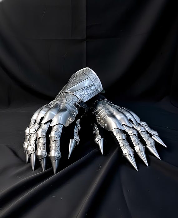 Personalized Medieval Dragon Claw Gauntlets: Viking Gothic Armor, Cosplay LARP