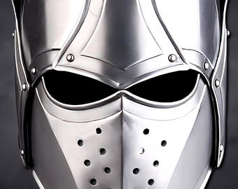 Personalized Medieval Knight Steel Helmet: Gothic Cosplay Armor