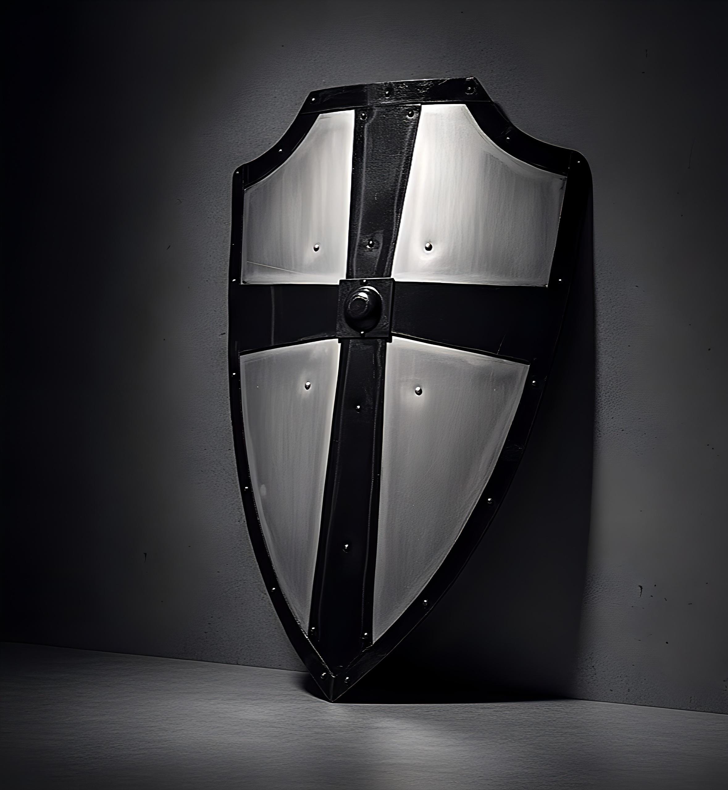Personalized Medieval Knight Crusader Shield: Metal Replica, Cosplay ...