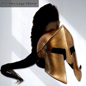 Spartan Helmet Replica Greek Corinthian Warrior Helmet Bronze Medieval Helmet Decor Viking Roman Cosplay Armor Man Cave Gift