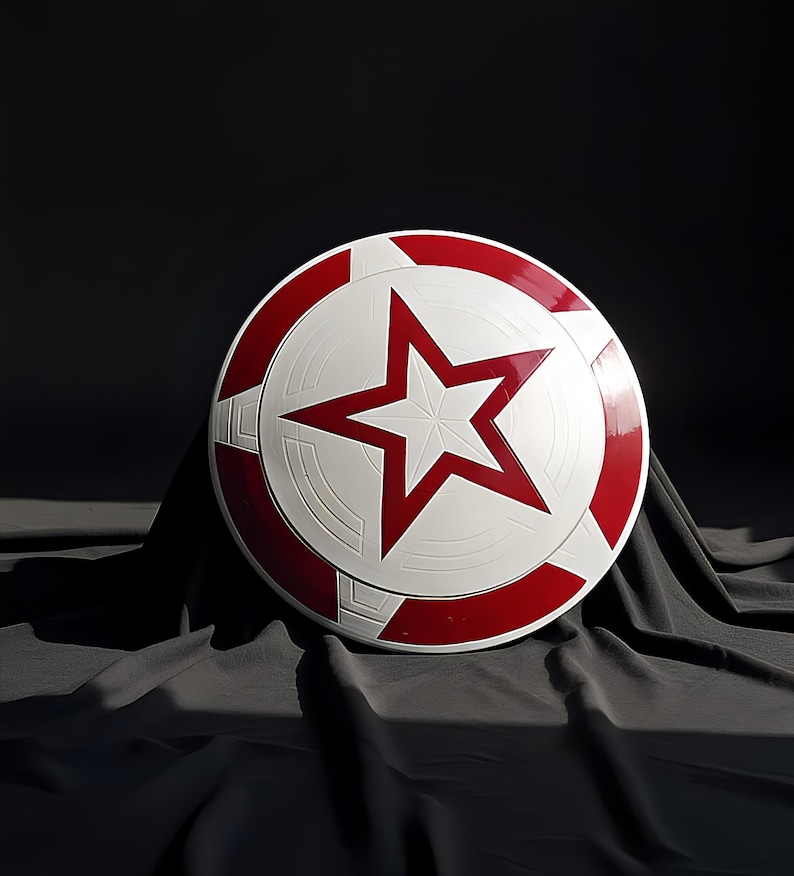 Réplica del escudo del Capitán América personalizado: accesorio de cosplay de Marvel de metal imagen 4