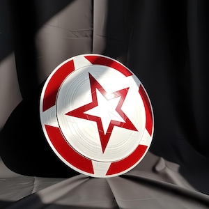 Réplica del escudo del Capitán América personalizado: accesorio de cosplay de Marvel de metal imagen 1