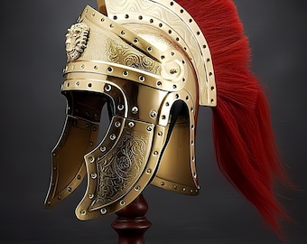 剣闘士の兜のレプリカ：古代ローマの鎧の彫刻 - Etsy 日本