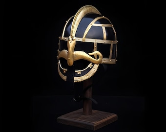 Personalized Viking Sutton Hoo Helmet Replica: Medieval Norse Armor, Cosplay LARP