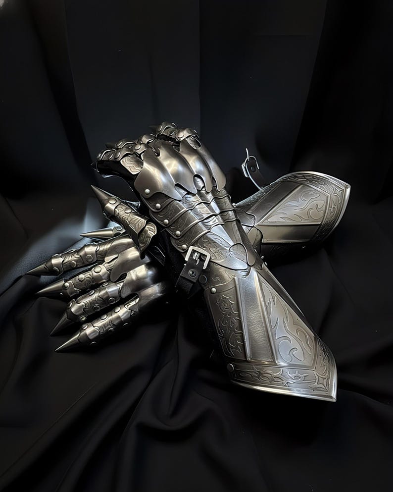 Personalized Medieval Dragon Claw Gauntlets: Viking Gothic Armor, Cosplay LARP image 4