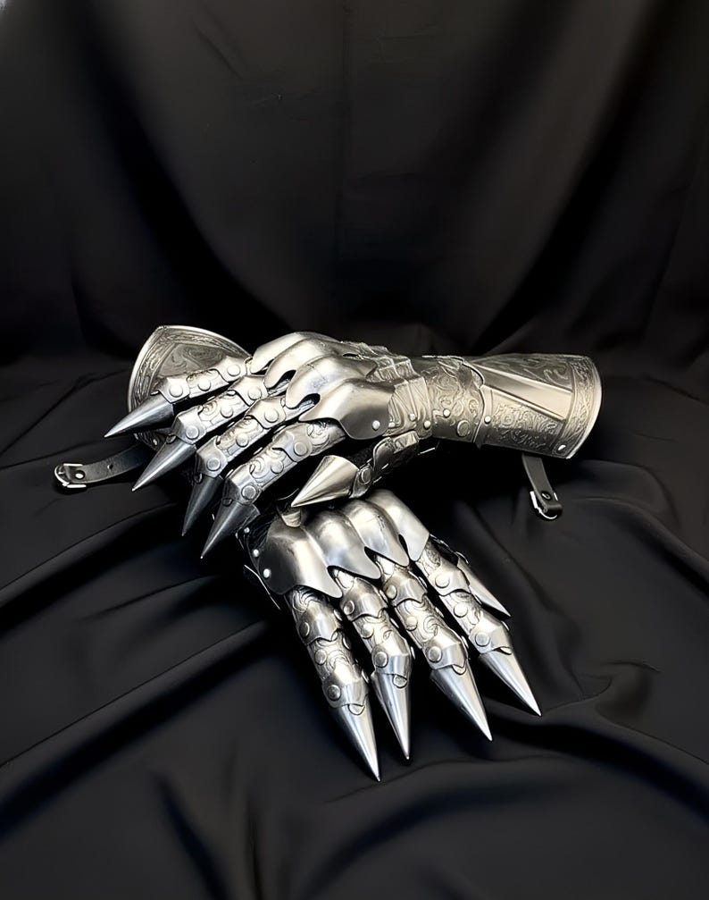 Personalized Medieval Dragon Claw Gauntlets: Viking Gothic Armor, Cosplay LARP image 2