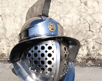 Personalized Wearable Roman Gladiator Helmet: Medieval Armor Replica, Cosplay LARP