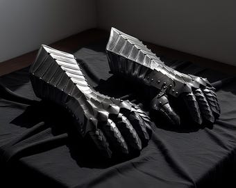 Guanteletes de caballero medieval negros personalizados: guantes de armadura de acero de calibre 18