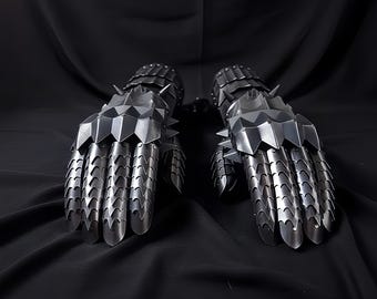 Personalized Handmade Steel Medieval Gauntlets: Gothic Knight LARP Cosplay