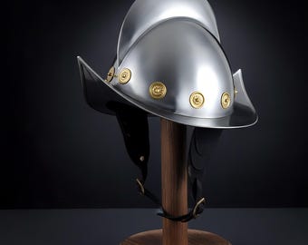 Personalized Renaissance Morion Helmet: Medieval Armor Replica, Cosplay Headpiece