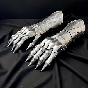 Personalized Medieval Dragon Claw Gauntlets: Viking Gothic Armor, Cosplay LARP image 3