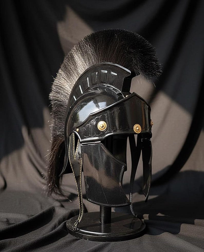 Personalized Wearable Roman Helmet Replica: 18 Gauge Steel Spartan Gladiator Armor image 1
