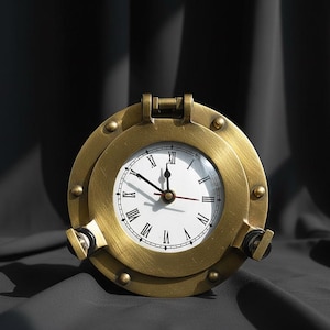 Orologio oblò nautico in ottone personalizzato: decorazione marittima vintage, 6 pollici
