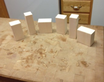 Unfinished Decoupage Blocks set of 6