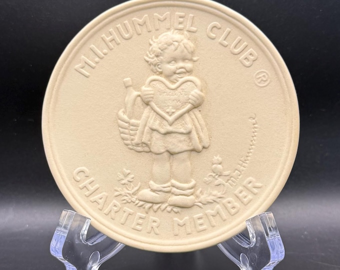 M.I. Hummel Club Charter Member Plaque | 20th Anniversary 1977–1997 | Goebel Germany 1996 | 4 Inch