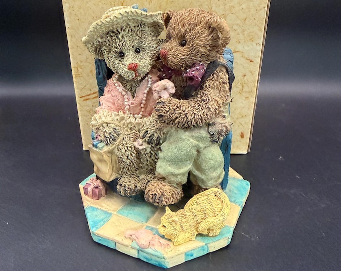 Cottage Collectibles Dempster & Penelope First Love CC2009 Figurine with Box | Ganz 1995 Bear Couple